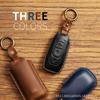 Leather Shell Fob Holder Car Key Case Cover For Ford Figo 2017 Mondeo 5 Ecosport Fiesta Everest Ranger Fusion Kuga Escort F150