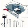 Precision Drill Guide Clamp for 35mm Furniture Hinges with Hardened Steel and Adjustable Edge Positioning