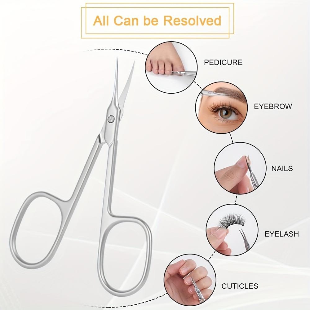 A Stainless Steel Dead Skin Scissors, Suitable For Removing Dead Skin, Trimming Eyebrows, False Eyelashes, And Nail Care Tools For Makeup.
