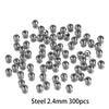 2-8Mm Stainless Steel Round Seed Big Hole Bead Loose Spacer Beads For Diy Jewelry Making Findings Supplies Accessories