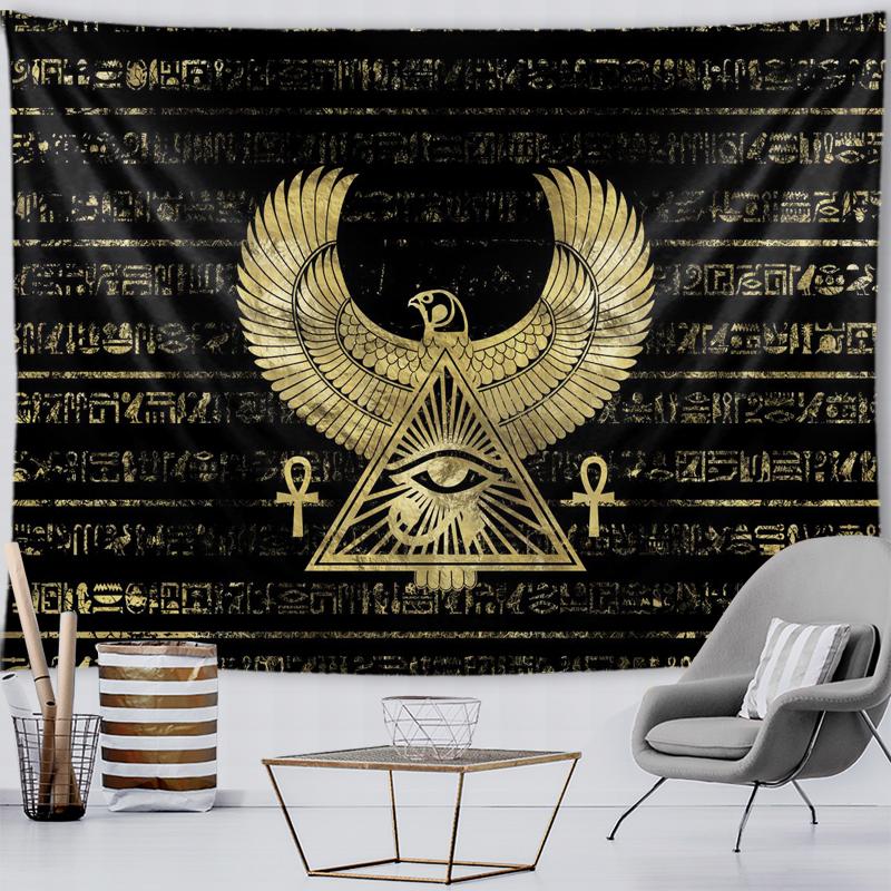 Home Old Culture Retro Wall Decoration Ancient Egypt Tapestry Mystical Symbols Tapestry Wall Hanging Cloth