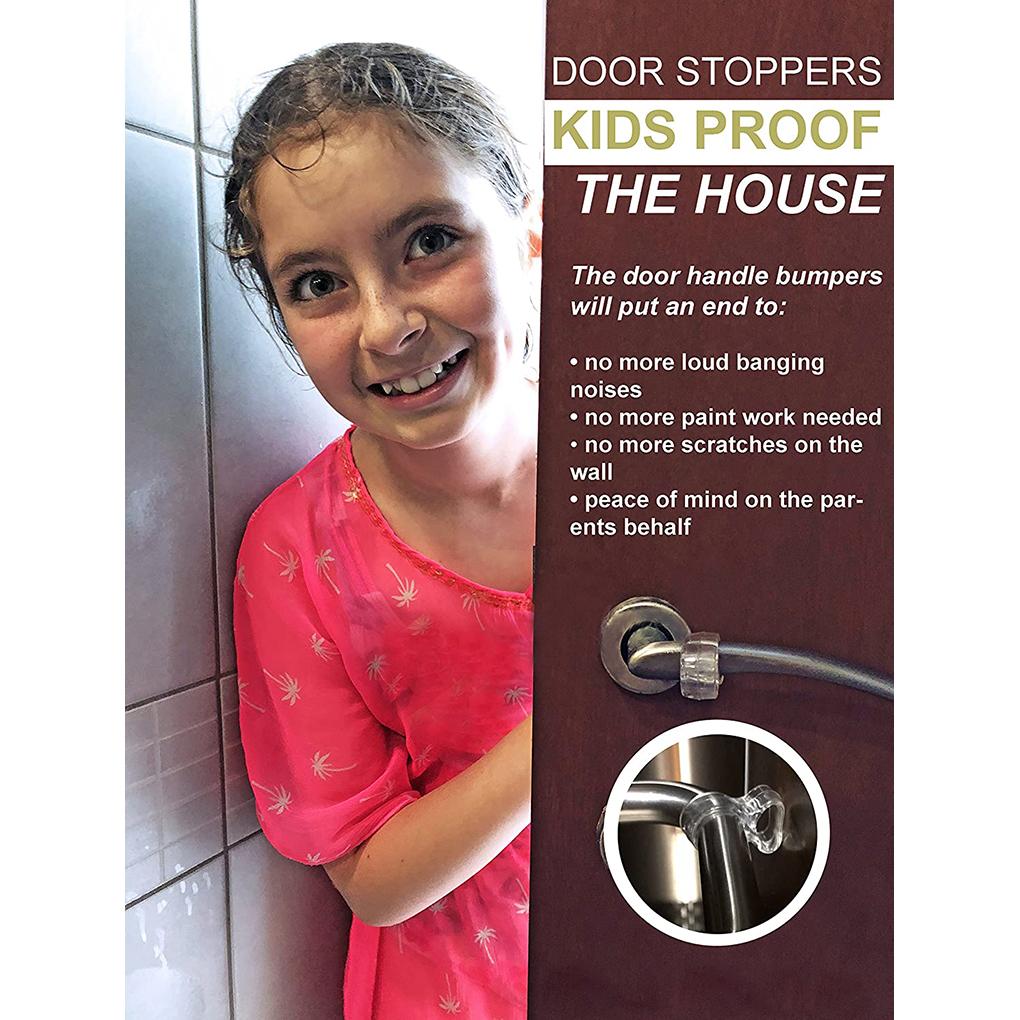 Door Handle Buffer PVC Crash Wall Low-noise Safety Handle Bumper Stopper