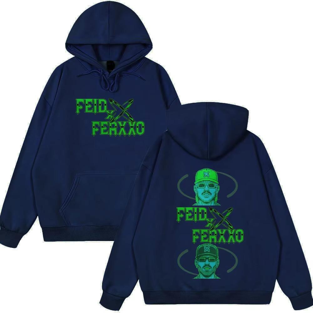 Rapper Feid Tour Print Hoodies Men Women Fashion Pullover Autumn Winter Casual Oversize Sweatshirt