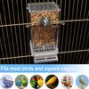 No Mess Bird Feeders Automatic Parrot Feeder Drinker Acrylic Seed Food Container Cage Accessories for Small and Medium Parakeets