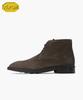 Firenze Atelier [Vibram] Semi-Square Standard Suede Chukka Boots 7200-Qs [Dark Brown]