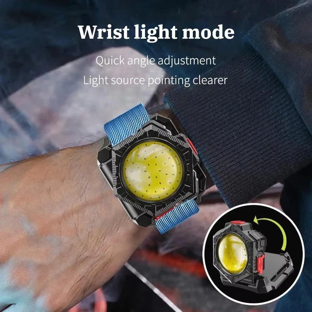 Portable LED Wrist Light Mini Flashlight USB Rechargeable Watch Lamp Wrist Lighting Torch Flashlight Outdoor Sport Running Light