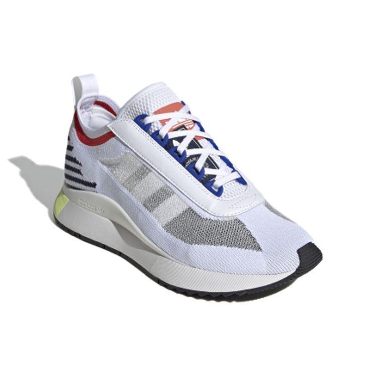 adidas Originals Sl Tela Cuero Sintético Cómodos Versátiles Antideslizantes Resistentes al Desgaste Zapatillas Casuales de Caña Baja para Mujer Blanco Rojo Azul FV9492