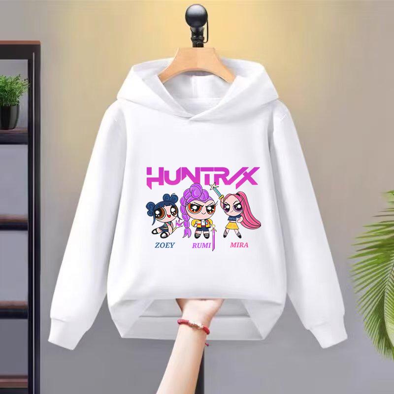 2025 New K-kpop Devil Hunter Children's Autumn Hoodie Fashion Versatile Girls' Long Sleeve Sweatshirt Comfortable Soft Top