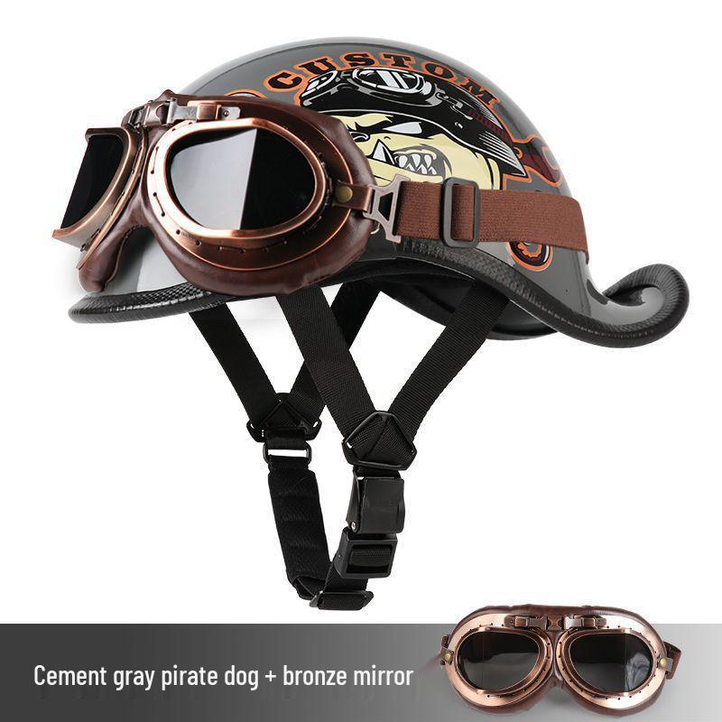 G3F Retro Japanischer Aufgebogener Heckhelm: Herren- & Damen-Cruiser-Helm für Radfahrer
