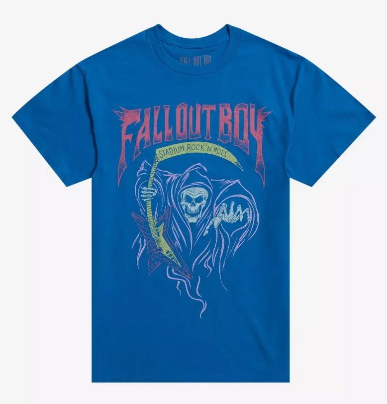 Official FALL OUT BOY Stadium Rock Reaper Blue T-Shirt S