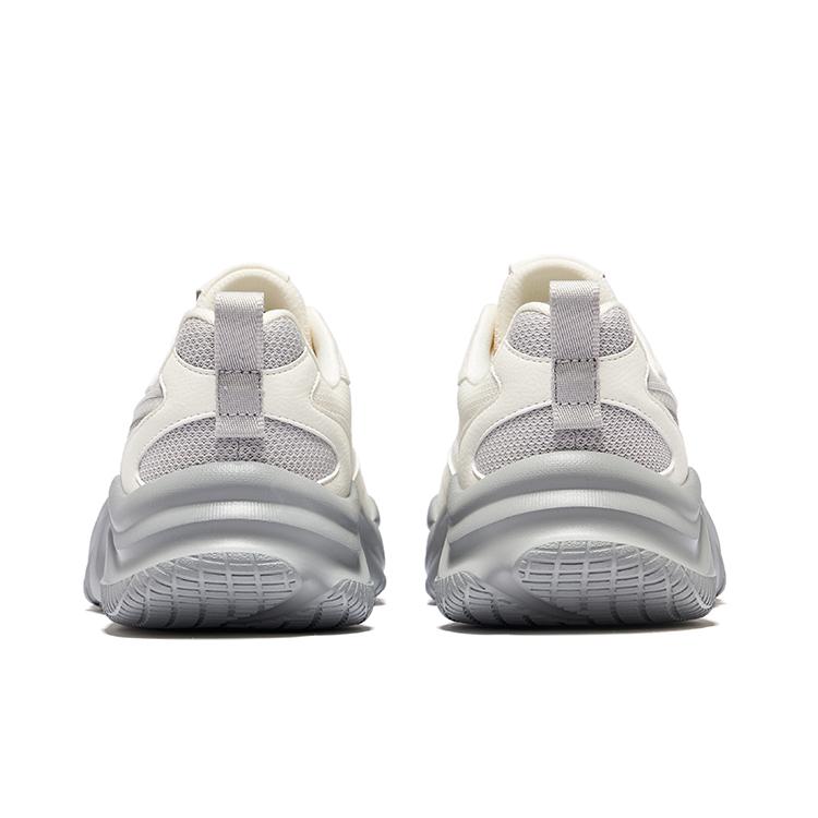 Erke Jiao Ao 3.0 Fabric Synthetic Leather Versatile Fashion Non-Slip Wear-Resistant Low-Top Casual Shoes Women sneakers Light-Gray 52125102393-006