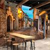European Italy Wallpaper Street Town Landscape Fresco Restaurant Cafe Backdrop Interior Mural Home Decor