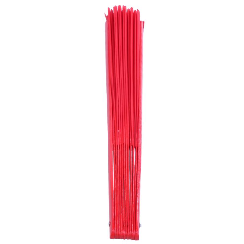 ABBY-4X Bamboo Structure Of Kung Fu Tai Chi Wushu Martial Arts Hand Fan Red
