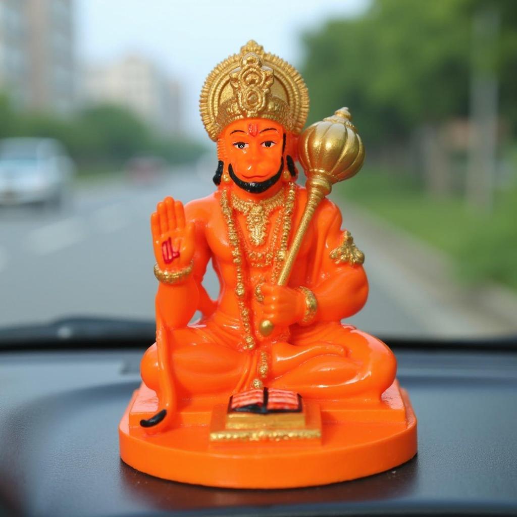 Hanuman Idol for Home, Office Desk, Car Dashboard Car Accessory, Hanuman Chalisa - Bajrang Bali Murti for Protection from Negative Energy