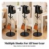 Freestanding Metal Hanging Rack with Hooks Sturdy Vertical Post Garment
