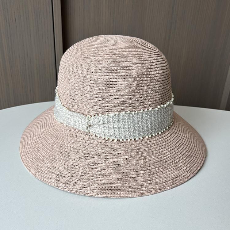 Premium grass summer visor women's outdoor travel UV protection sun hat casual big edge straw hat