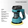 6 Inch 8 Gears Handheld Sanding Rust Removal Machine Portable Electric Car Polisher Auto Polishing Wax Tool
