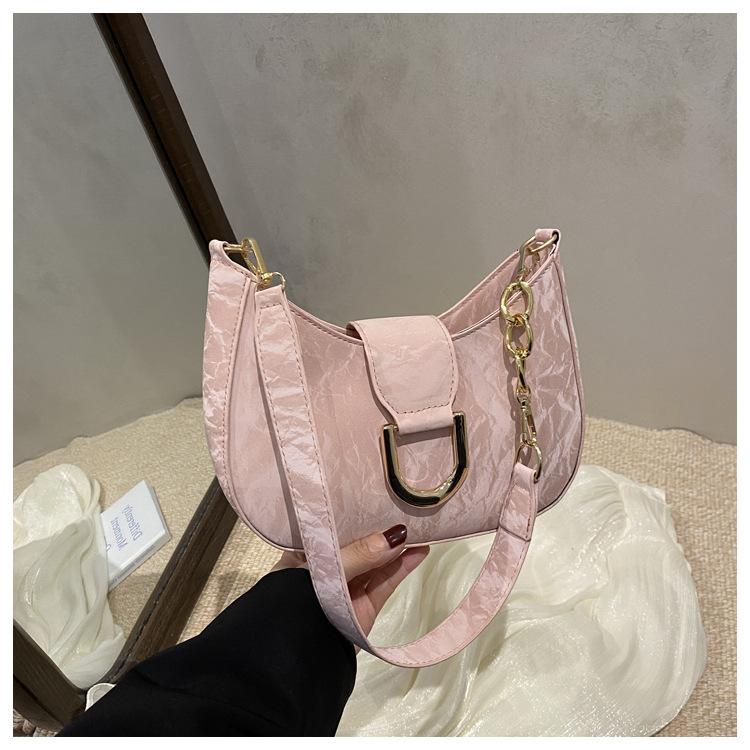 

Повседневная простая и модная весенняя новая сумка-полумесяц через плечо под мышкой большой вместимости в ретро-стиле для женщин