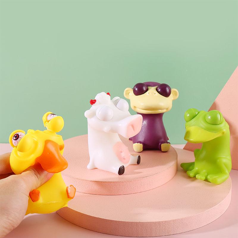 Decompress Toys Squeeze Cartoon Little Yellow Chicken Squeeze Music Trick Funny Vent Doll Gift K25