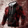 Men's Halloween Print Knit Hoodie Casual Long Sleeve Pullover