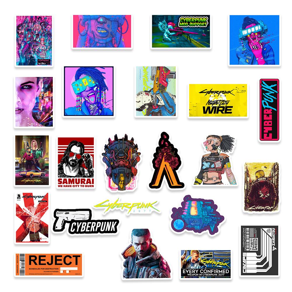 50 Games Doodle Stickers Car Suitcase Motorcycle Helmet Refrigerator Water Cup Decoration Stickers