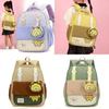 Childrens Bee Pattern Cartoon Backpack With Curved Shoulder Straps For School And Kindergarten