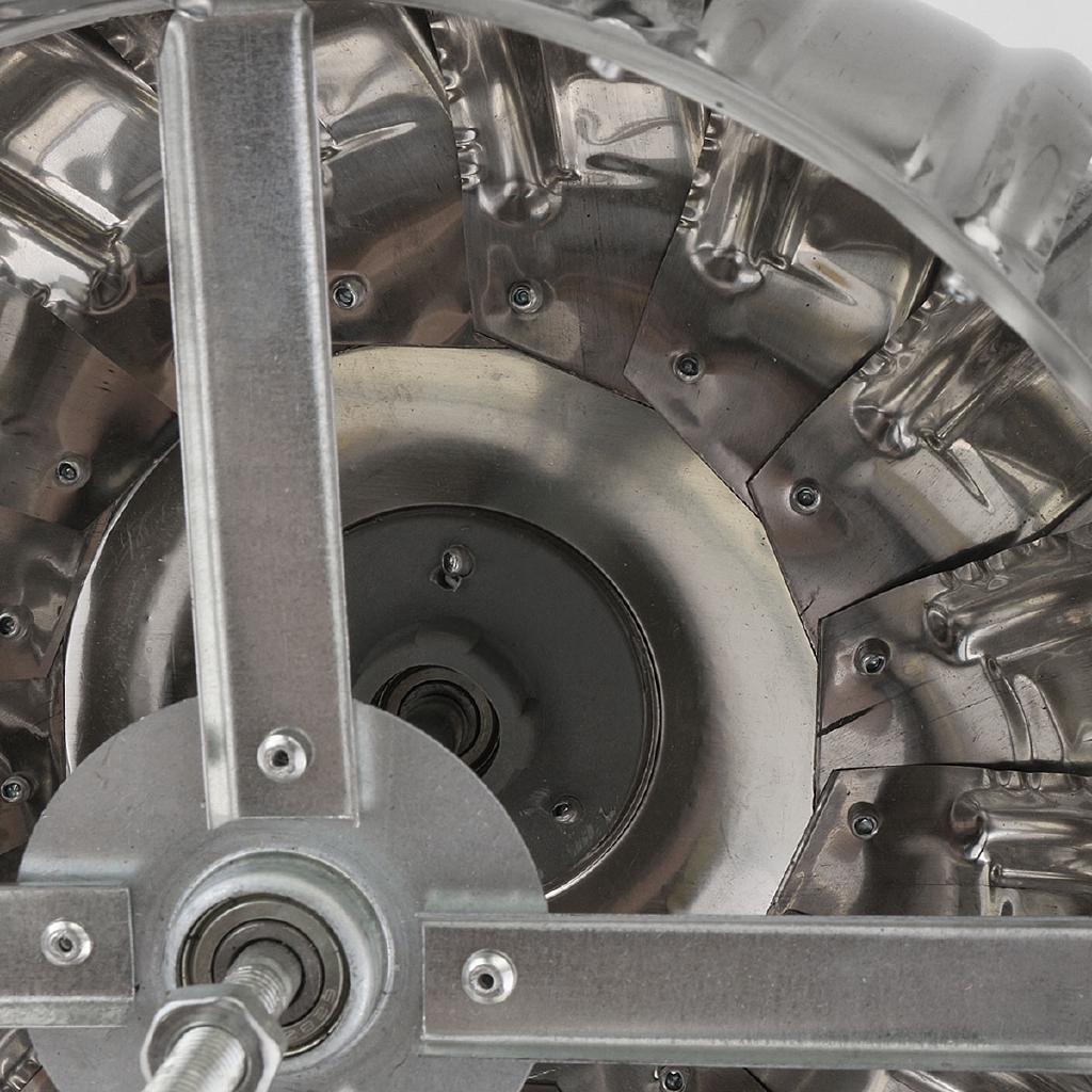 Dachventilator, Windkraftanlagen, Entlüftung, Dachbodenventilator, Edelstahl, silberfarben, 270 mm x 240 mm x 150 mm