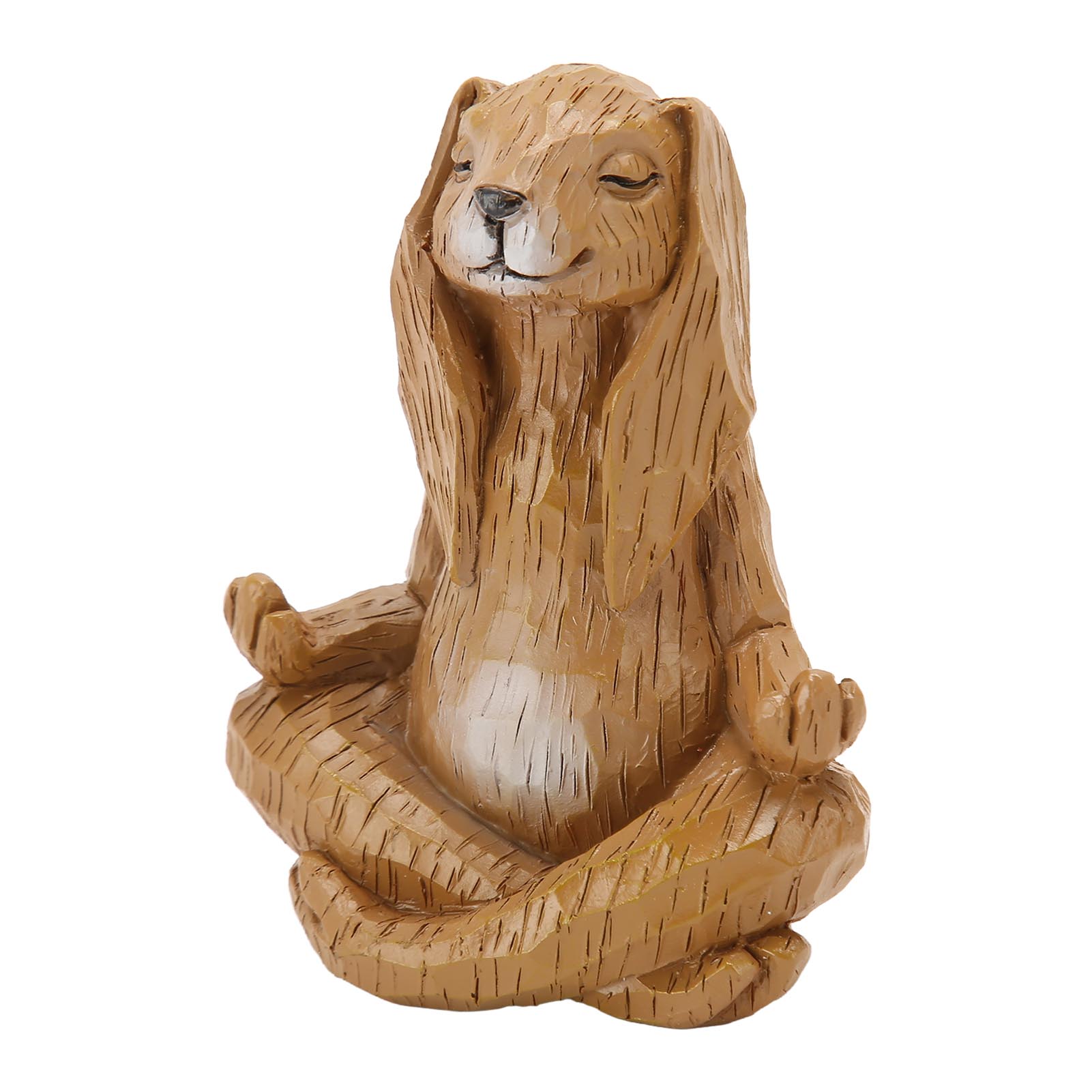 

Meditating Rabbit Sculpture Resin Cute Animal Shape Yoga Gesture Rabbit Statue for Living Room Office Garden