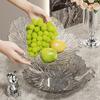 Transparent High-Foot Fruit Plate Home Living Room Coffee Table Light Luxury High-End Fruit Basin  Candy Snack Display Plate