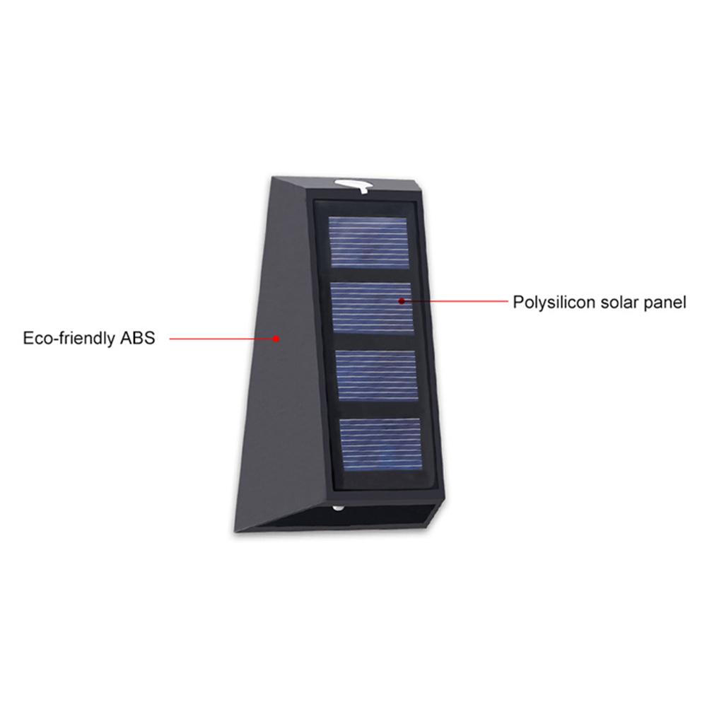 4pc/Set Solar Garden Lights RGB Color Changing Waterproof Fence Stairs Wall Lamp