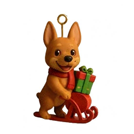 Doberman Advent Calendar 2025 24 Day Christmas Countdown Box with Acrylic Ornaments Multifunctional Holiday Tree Decor And Dog Lover Gift