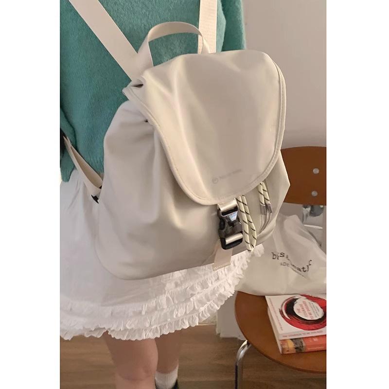 Casual Nylon Canvas Bag Women's 2025 New Fashion Backpack Simple Large-capacity Travel Bag