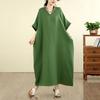 Kurzärmlig Übergröße Baumwolle Vintage Neu in Kleider für Damen Freizeit Locker Maxi Lang Sommerkleid