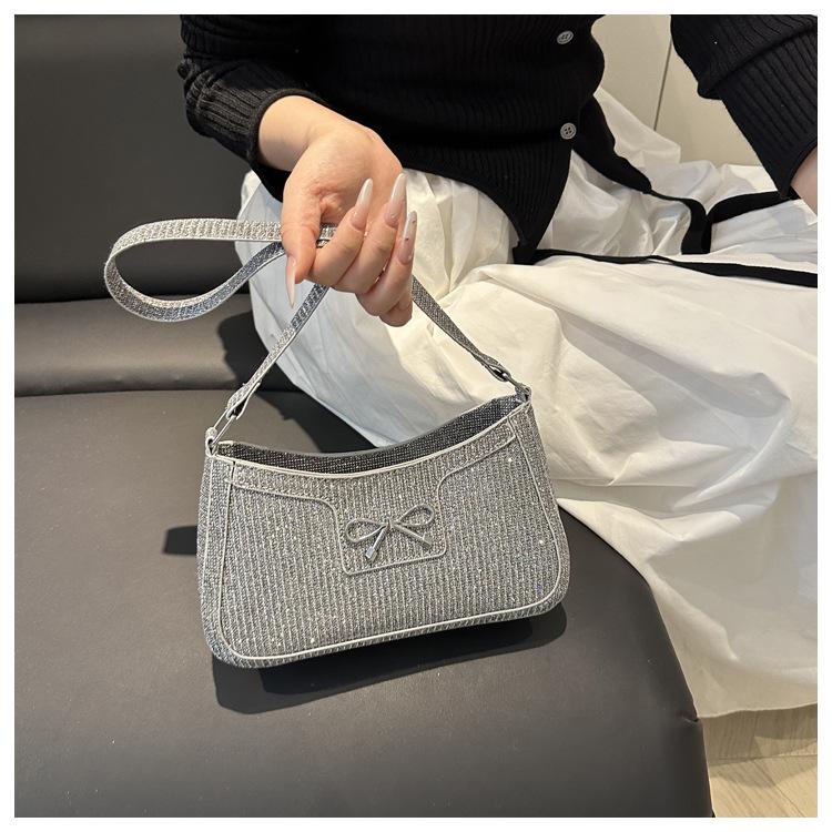 Chic Faux Leather Underarm Bag for Women 2026 Trendy Single Shoulder Purse Fashionable Daily Crossbody Handbag