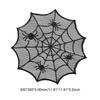 Halloween Spider Web Placemats Spiderweb Coasters Placemat Halloween Black Lace Placemat for Dining Table Halloween Decoration