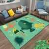 Underwater Theme Carpet with Fish, Starfish, Coral, and Sea Design Suitable for use as an anti-slip for living room bedroom sofas