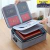 Large Capacity Multifunctional Lockable Document Bag for Family and Passport Storage