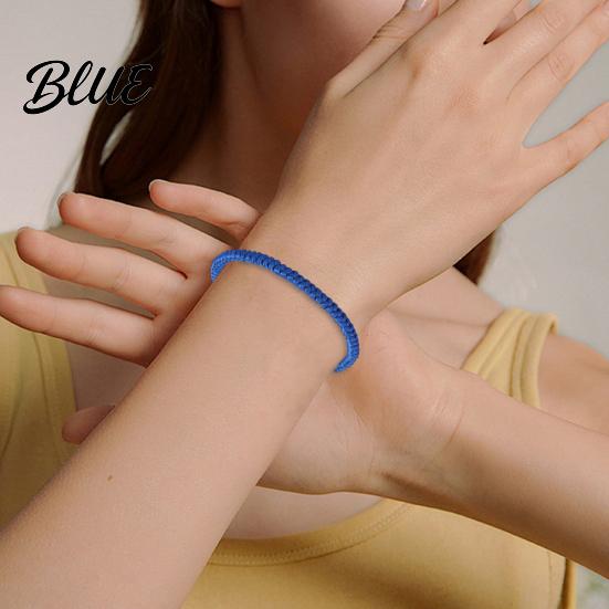 Layered Bracelet Set 1/2/5/8/10Pcs Blue Woven Bracelets Adjustable Size Handmade