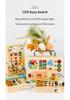 Children's LED Light Wooden Busy Board: Interactive Early Education Toy