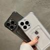 Transparent Card Slot Bag Phone Case For iPhone 17 16 15 14 13 12 11 Pro Max X XR 7 8 Plus SE Clear Wallet Shockproof Soft Cover