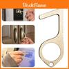 Portable Contactless Safety Door Opener Golden Alloy Key For No Touch Convenience