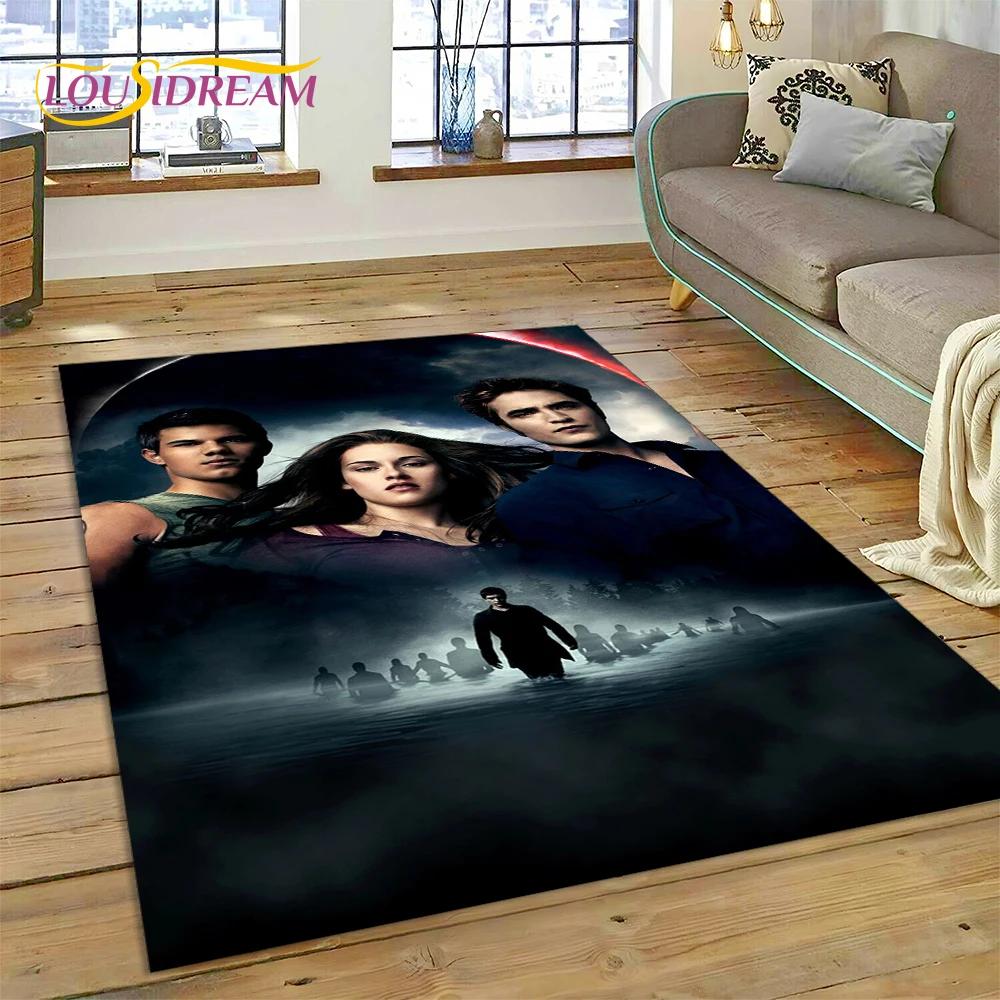 Die Twilight Saga Edward Bella Teppich für Schlafzimmer Wohnzimmer Zuhause Sofadekoration, Kinderspiel Große Dekor Bodenmatte Geschenk