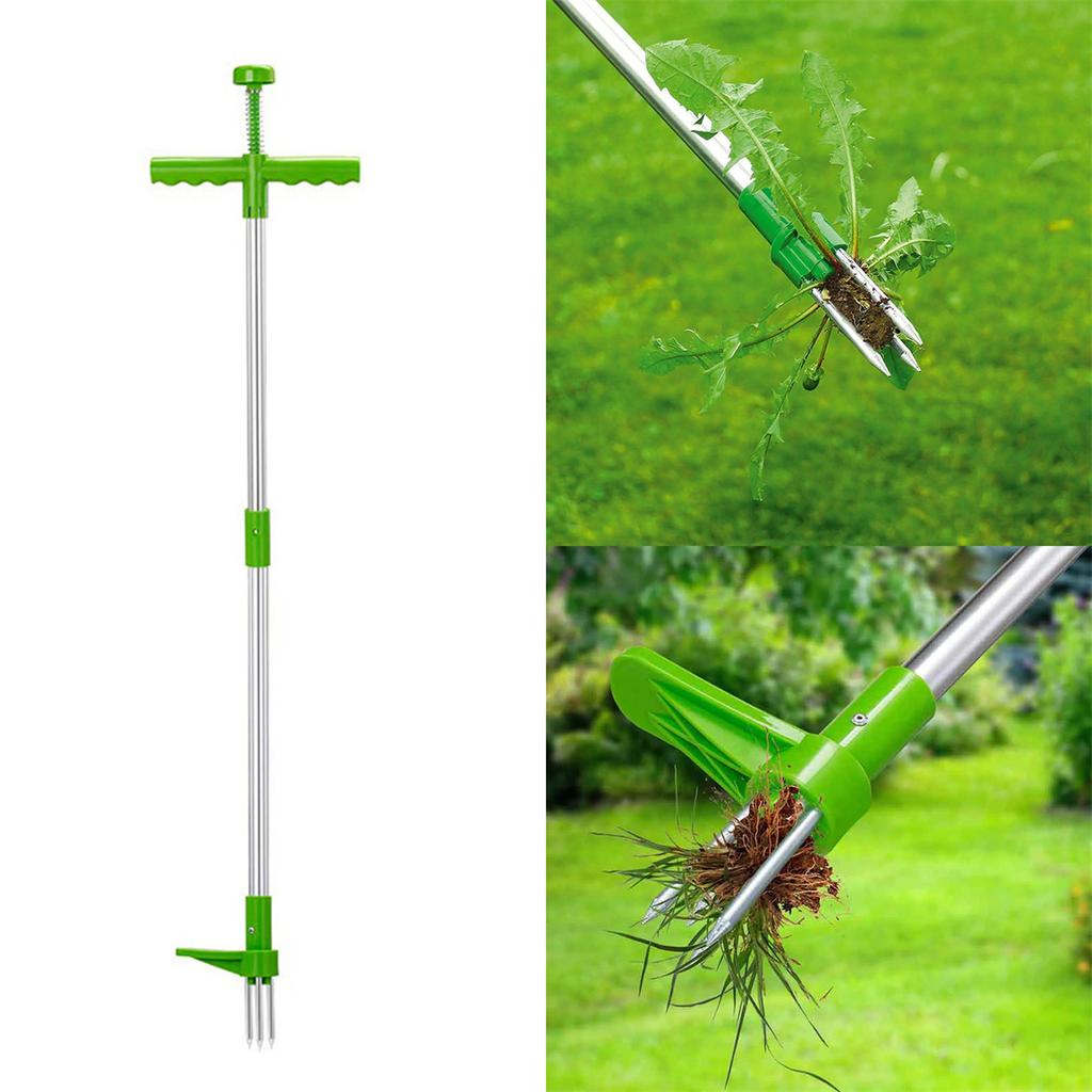 100cm Mâner Lung Extractor de Buruieni Portabil Grădină Gazon Iarbă Plantă Floare Extractor de Rădăcini Curte Exterioară Aluminiu Stativ Vertical Extractor de Buruieni