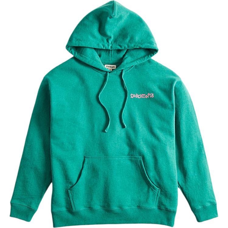 Coach Letter Logo Pattern Hooded Long Sleeve Sweatshirt Unisex sweatshirt Green CL506-GRU