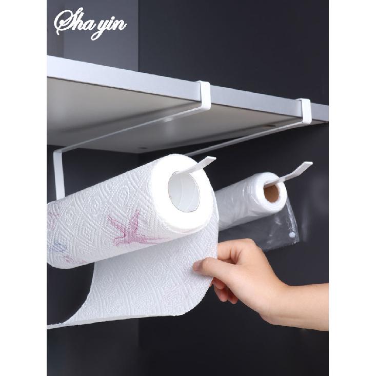 Random Special Kitchen Paper Towel Hanging Rack Cabinet Without Drilling Towel Hook Ironware Storage Shelf For Napkins Cup Holders 5