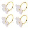 4 Pcs Napkin Buckle Decorations Creative Buckles Rings Rose Tableware Adornments Alloy Decorative Banquet Clasps Holder