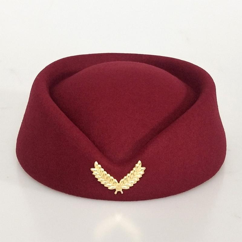 Kapelusz Stewardesy Stewardesa Hostessa Strój Cosplay Transmisja na żywo Występ sceniczny Nieruchomość budowlana