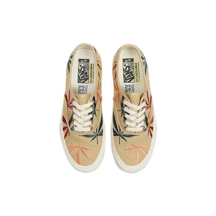 Vans Authentic Vr3 Leaf Embroidery Low-Top Skate Shoes Unisex Sneakers Light-Brown VN0A5EE2AZB