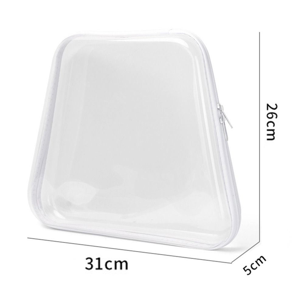 New Plastic Clear Hard Shell Zipper Case Stackable Portable Cosmetic Bag Waterproof Hard Case