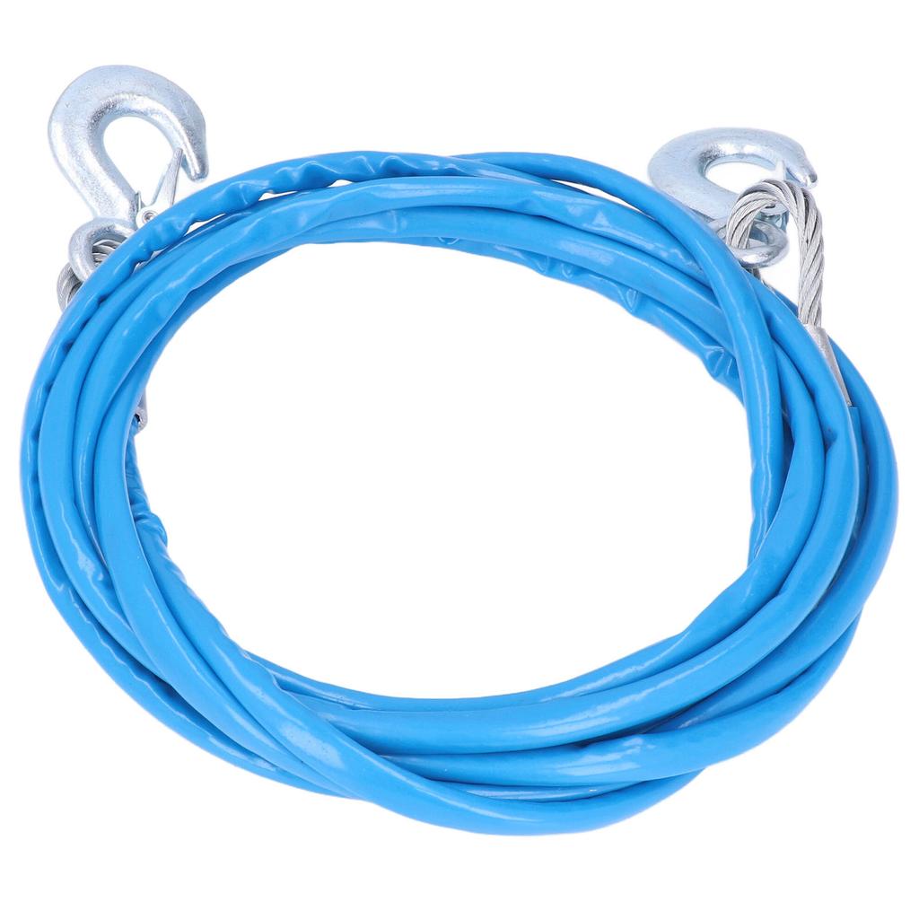 Trailer Safety Break Cable with Hook Quick Release 5mx12mm 16.4ftx0.5in 7t Load for Cars SUVs Light Trucks